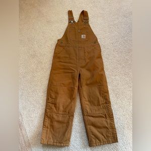 Youth Size 7 Carhartt® Loose-Fit Canvas Insulated Bib Overalls